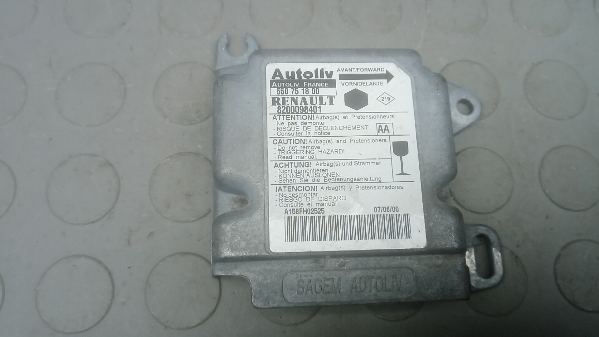 Блок управления airbag Renault Kangoo 1